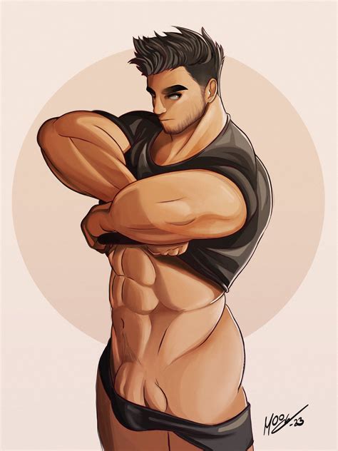 Rule 34 Balls Bara Black Hair Facial Hair Lucas Lee Male Male Only Moo Fino Muscles Muscular