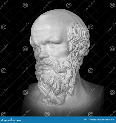 Socrates The Philosopher Statue On Blue Sky Background Stock Image