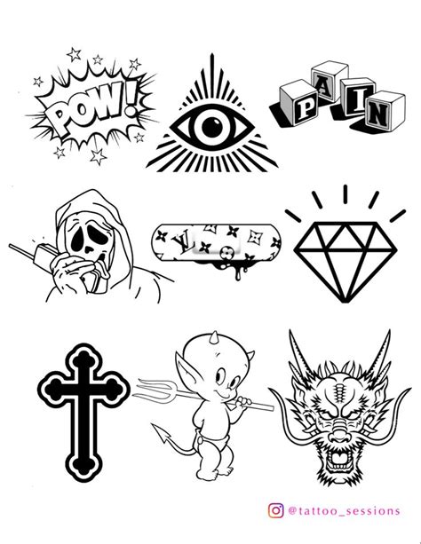 Tattoo Flash Sheets Outline