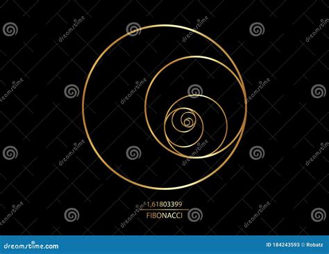 C Rculo De Secuencia Fibonacci Relaci N Dorada Espiral De Formas