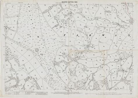 Old Ordnance Survey Map Of Farway South Devon In