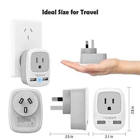 China Australia New Zealand Power Plug Adapter TESSAN AU Travel