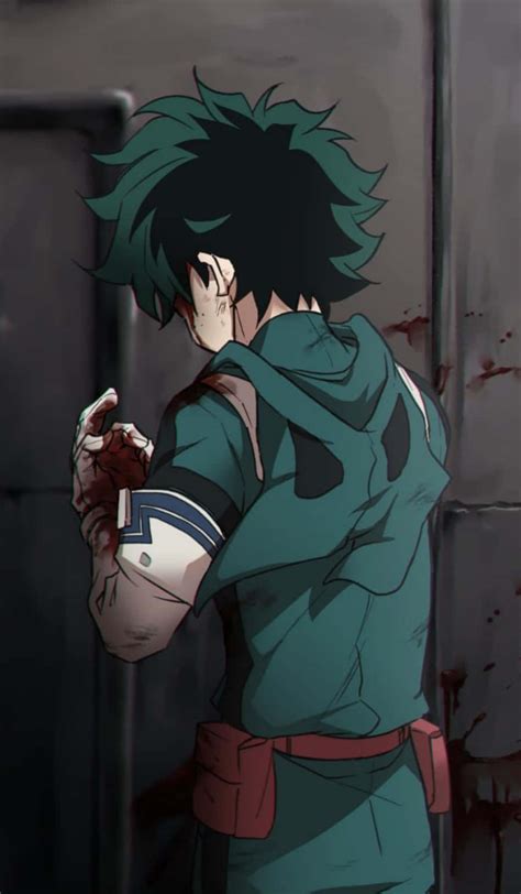 Download My Hero Academia Bloody Deku Phone Wallpaper