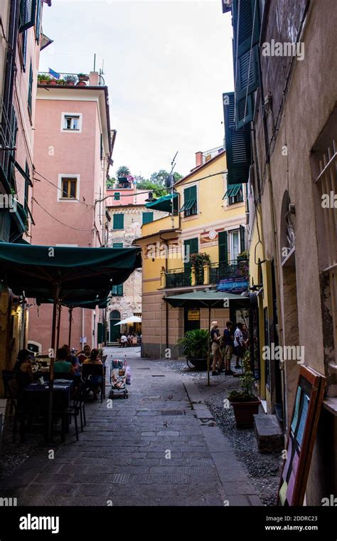 Monterosso Al Mare Italy July 8 2017 Tourists In A Restaurant In