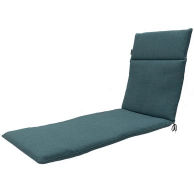 Coussin De Chaise Longue Madison Toile Recycl E Bleu Mer X Cm