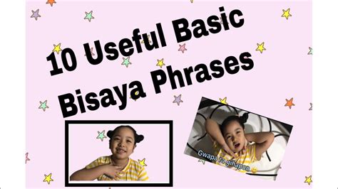 Useful Basic Bisaya Phrases Bisaya English Steffy Solis