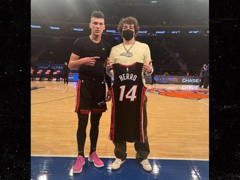 Nbas Tyler Herro Ts Jack Harlow Game Worn Jersey Thanks For The