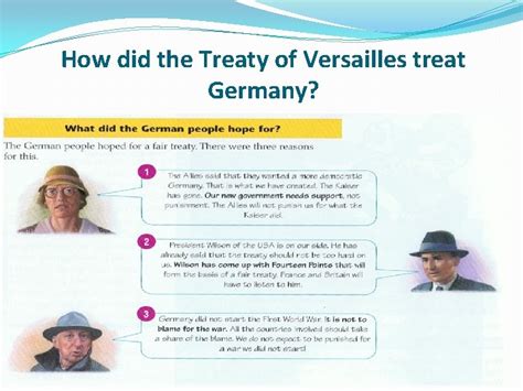 How did the Treaty of Versailles treat Germany