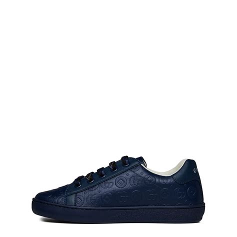 Gucci Gucci Logo Trainer Jn34 Kids Blue 4236 Flannels