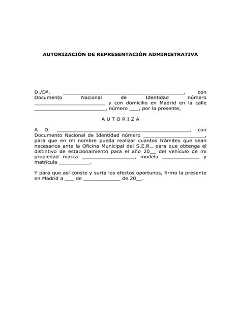 Autorizacion Representacion