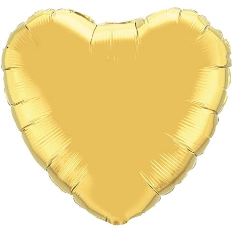 18 Inch Heart Shape Foil Balloons Gold