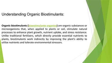 Exploring The Benefits Of Organic Biostimulants In Plant Growth Pptx