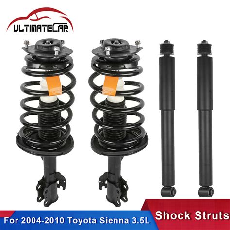 Set 4 Complete Struts Shock Absorbers For 2004 2010 Toyota Sienna Front