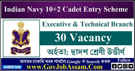 Indian Navy Cadet Entry Scheme Vacancy Online Apply