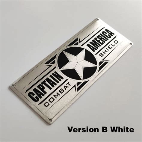 1:1 Captain America Shield Wall Mount and Serial Plate Property Tag ...