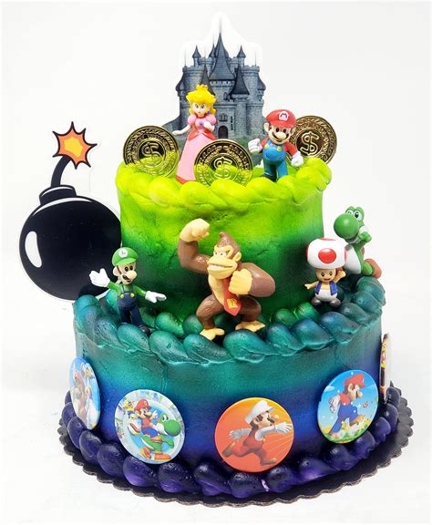 Buy Mario Brothers 23 Piece Birthday Cake Topper Set Featuring Mario