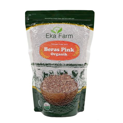 Beras PINK Organik Eka Farm Kemasan Vacum 1 Kg Beras Kesehatan