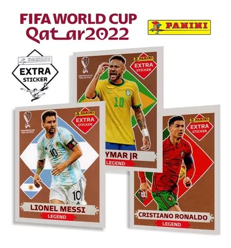 Figurinha Legend Extra Sticker Copa 2022 Neymar Messi Cr7 Frete grátis