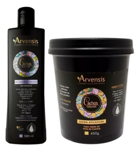 Kit Arvensis Cachos Ondulado Ativador 500ml Geleia Alta 450g Chique