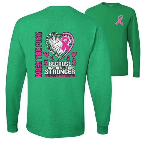 Back The Pink Togeather We Are Stronger Breast Cancer Awareness Front