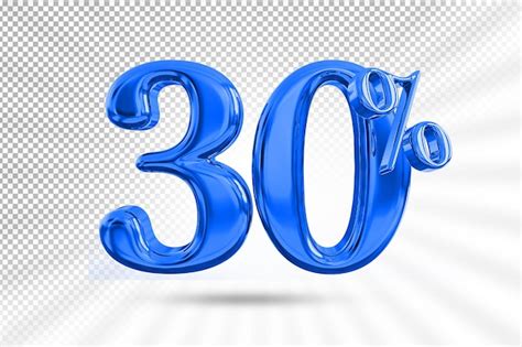 Oferta Azul Del 30 Por Ciento En 3d Archivo PSD Premium