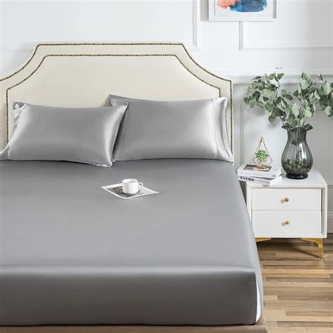 Satin Fitted Sheet Full Fitted Sheet Only 1 Piece Ultra