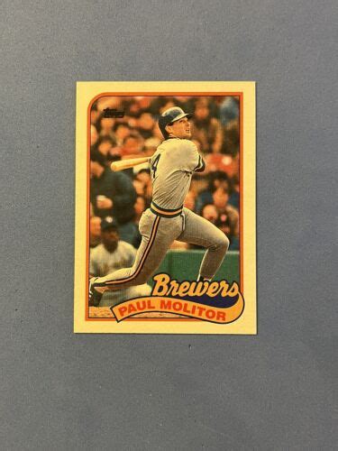 1989 Topps 110 Paul Molitor Baseball Card Very Sharp EBay