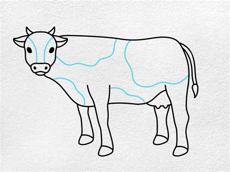 How To Draw A Cow Helloartsy