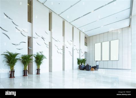 Modern design hall interior Stock Photo - Alamy