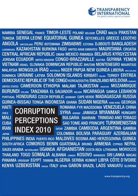 Pdf Corruption Perceptions Index Transparency International