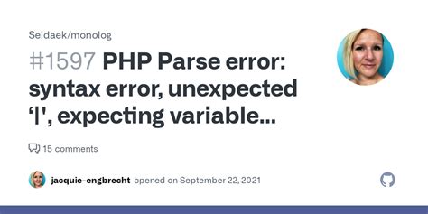 Php Parse Error Syntax Error Unexpected Expecting Variable T