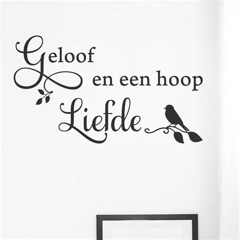 Muursticker Geloof En Een Hoop Liefde Lifeprints