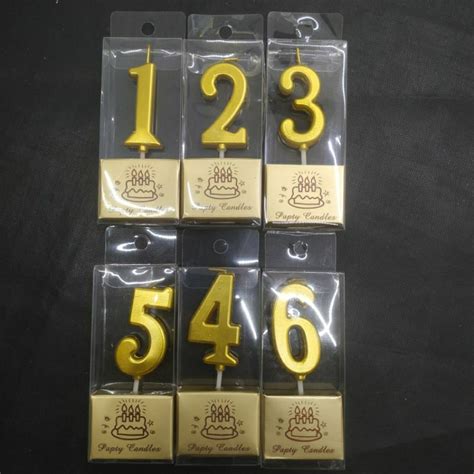 Jual Lilin Ulang Tahun Angka Gold MK4718 Lilin Angka Shopee Indonesia