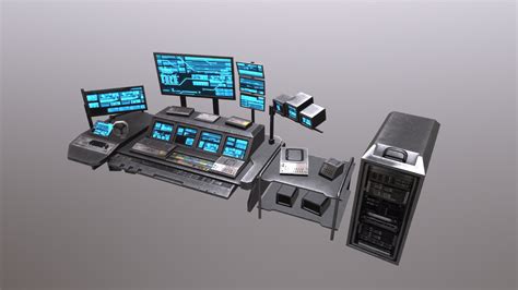 Sci Fi Control Desk D Model Turbosquid