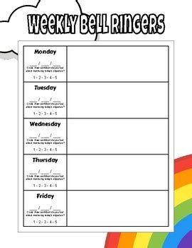 Bell Ringer Warm Up Template By Miss Kicking Sass Tpt