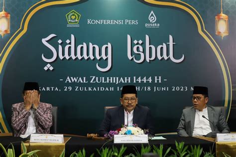 FOTO Hasil Sidang Isbat Idul Adha 2023 Hari Raya Kurban Jatuh Pada 29