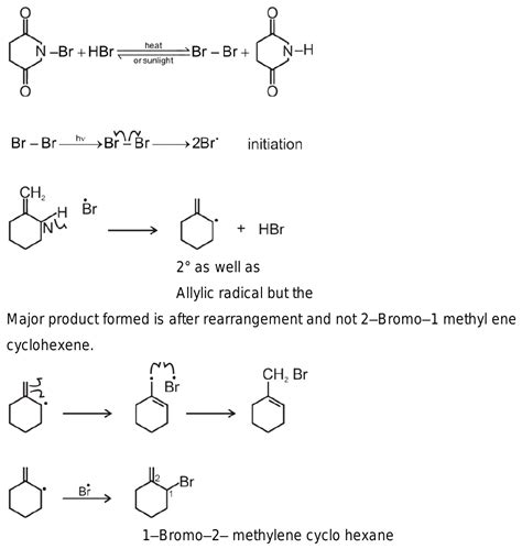 A The Major Product Of The Reaction Of Methylene Cyclohexane With