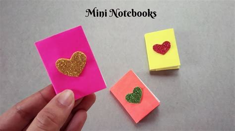 Diy Mini Notebooks Using One Sheet Of Paper Diy Back To School Youtube