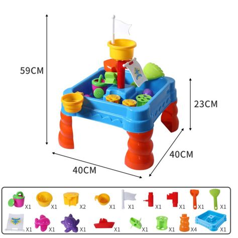 21pc Kids Sand Water Activity Play Table Child Outdoor Sandpit Set