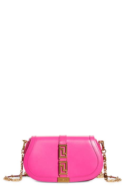 Versace Medium Greca Goddess Leather Shoulder Bag In Pink Lyst