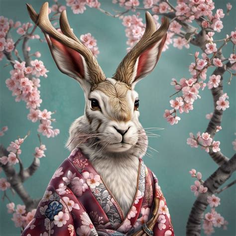 Jackalope Cherry Blossom Season Ai Generated Artwork Nightcafe Creator