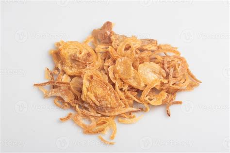 Crispy fried onion slices on a white background 16022372 Stock Photo at Vecteezy