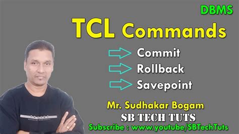 Tcl Commands In Sql Transaction Control Language Commit Rollback