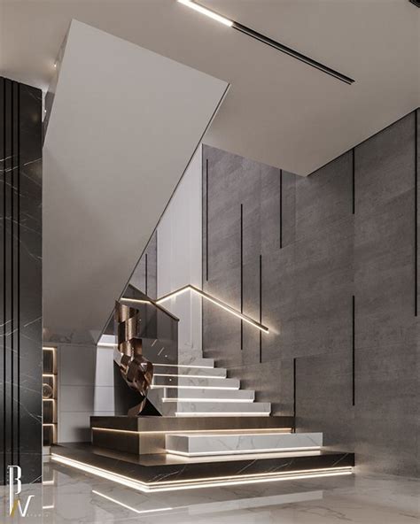 𝙈𝙤𝙙𝙚𝙧𝙣 𝙈𝙖𝙞𝙣 𝙝𝙖𝙡𝙡 𝙙𝙚𝙨𝙞𝙜𝙣 On Behance Stairs Design Modern Wall Tiles