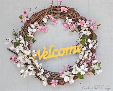 30 Colorful And Cheerful Diy Spring Wreath Ideas Anikas Diy Life