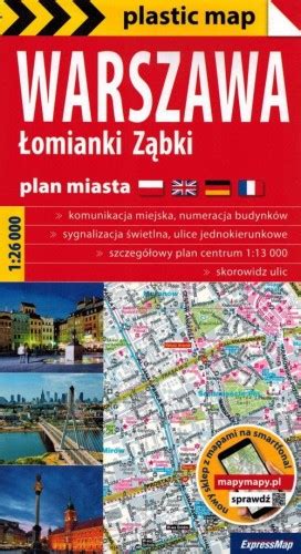 Warszawa Mapa Sk Adana Turystyczna Foliowana