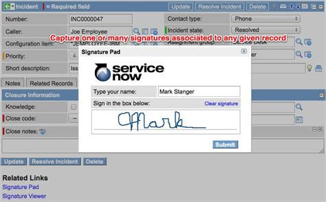 Record hand-drawn user signatures with SNCGuru Signature Pad! - ServiceNow Guru