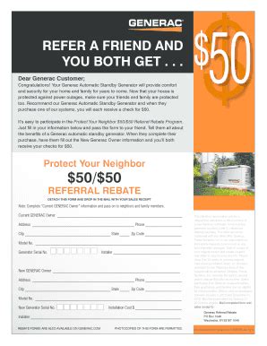 Generac Rebate Fill Online Printable Fillable Blank Pdffiller