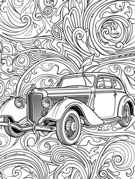 Premium Photo | A drawing of a car with a car on the top and the word ...