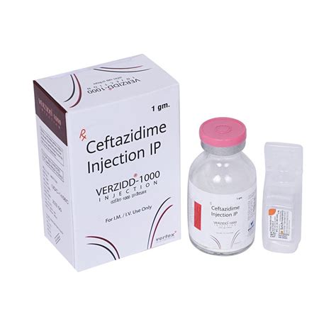 Verzidd Injections Mg Ceftazidime Gm Injection Manufacturer